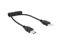Miniatyrbild 3 av 5: Delock - USB-kabel - USB (hane) till USB (hane) - USB 2.0 - 60 cm - lindad - svart