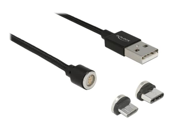 Delock - USB-kaapelisarja - USB 2.0 - 2,4 A - 1,1 m - musta