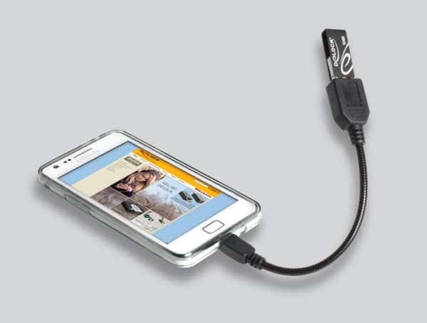 Delock - USB-kabel - USB (hona) till mikro-USB typ B (hane) - USB 2.0 OTG - 18 cm - svart