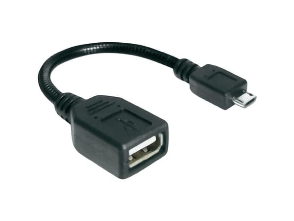 Delock - USB-kabel - USB (hona) till mikro-USB typ B (hane) - USB 2.0 OTG - 18 cm - svart