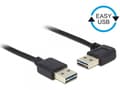 Pikkukuva 3 / 5: Delock Easy - USB-kaapeli - USB (uros) vasen/oikea kulma, käännettävissä USB (uros) käännettäväksi - USB 2.0 - 50 cm - musta