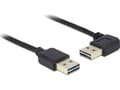 Pikkukuva 5 / 5: Delock Easy - USB-kaapeli - USB (uros) vasen/oikea kulma, käännettävissä USB (uros) käännettäväksi - USB 2.0 - 50 cm - musta