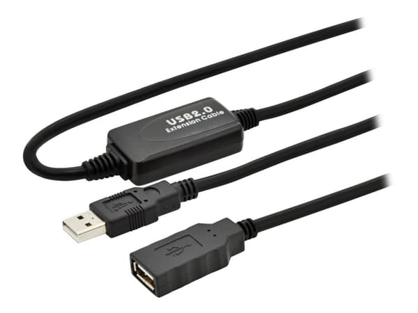 DIGITUS DA-73100-1 - USB-förlängningskabel - USB (hona) till USB (hane) - USB 2.0 - 10 m