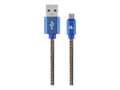 Miniatyrbild 3 av 5: Cablexpert Premium - USB-kabel - USB (hane) till mikro-USB typ B (hane) - USB 2.0 - 2.1 A - 2 m - Premium denim, blå