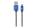 Miniatyrbild 2 av 5: Cablexpert Premium - USB-kabel - USB (hane) till mikro-USB typ B (hane) - USB 2.0 - 2.1 A - 2 m - Premium denim, blå