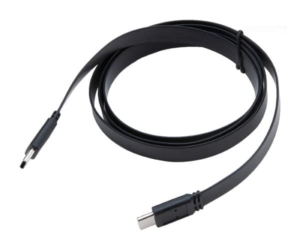 Akasa PROSLIM - USB-kabel - 24 pin USB-C (hane) till 24 pin USB-C (hane) - USB 3.1 Gen2 - 5 V - 3 A - 1 m - platt, USB Power Delivery (60W), stöd för