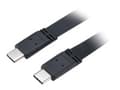 Miniatyrbild 1 av 5: Akasa PROSLIM - USB-kabel - 24 pin USB-C (hane) till 24 pin USB-C (hane) - USB 3.1 Gen2 - 5 V - 3 A - 1 m - platt, USB Power Delivery (60W), stöd för