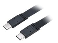 Akasa PROSLIM - USB-kabel - 24 pin USB-C (hane) till 24 pin USB-C (hane) - USB 3.1 Gen2 - 5 V - 3 A - 1 m - platt, USB Power Delivery (60W), stöd för
