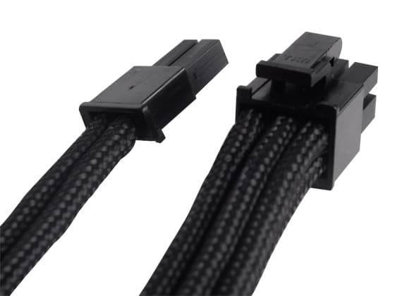 SilverStone PP07 - Strømforlengelseskabel - 8-pins PCIe-strøm (hunn) til 8-pins PCIe-strøm (6+2) (hann) - 25 cm - svart