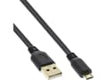 Miniatyrbild 2 av 5: InLine 31730F, 3 m, USB A, Micro-USB B, USB 2.0, Hane/Hane, Svart