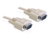 Delock - Seriell kabel - DB-9 (hane) till DB-9 (hane) - 1 m - beige - Kina