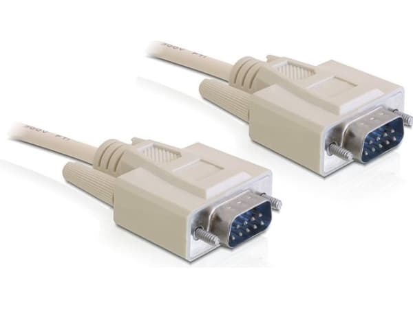 Delock - Seriell kabel - DB-9 (hane) till DB-9 (hane) - 1 m - beige - Kina