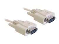 Delock - Seriell kabel - DB-9 (hane) till DB-9 (hane) - 1 m - beige - Kina
