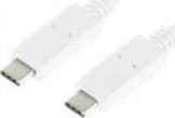 LogiLink CU0130, 0,5 m, USB C, USB 3.2 Gen 2 (3.1 Gen 2), 10000 Mbit/s, Vit