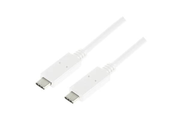 LogiLink CU0130, 0,5 m, USB C, USB 3.2 Gen 2 (3.1 Gen 2), 10000 Mbit/s, Vit