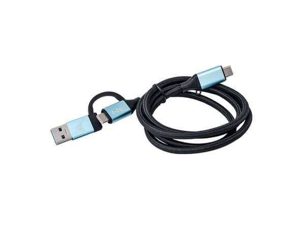 i-Tec - USB-kabel - USB, 24 pin USB-C (hann) til 24 pin USB-C (hann) - USB 3.1 Gen 2 - 1 m - 4K-støtte, Power Delivery-støtte