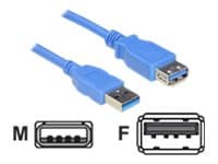 Delock - USB-förlängningskabel - USB (hane) till USB (hona) - USB 3.0 - 5 m