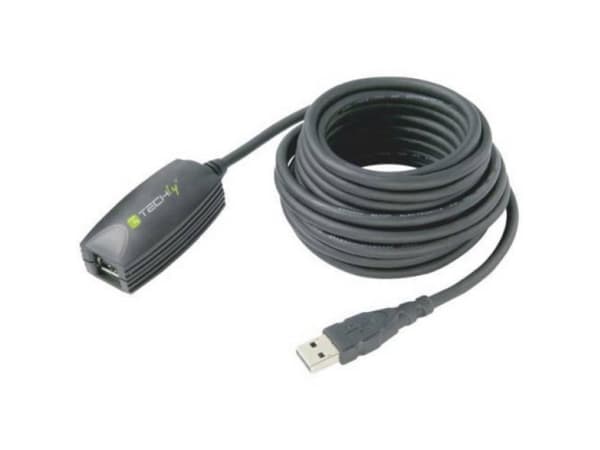 Techly ICUR3050, 5 m, USB A, USB A, USB 3.2 Gen 1 (3.1 Gen 1), Hankjønn/hunkjønn, Sort