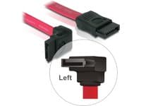 DeLOCK - SATA-kabel - Serial ATA 150/300 - SATA (hun) til SATA (hun) - 30 cm - opvinklet stikforbindelse, lige stikforbindelse - röd