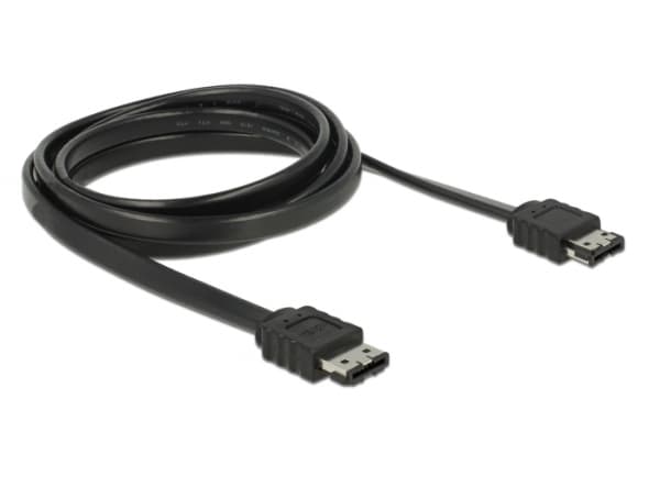 DeLOCK - eSATA-kabel - Serial ATA 150/300 - eSATA (R) til eSATA (R) - 2 cm - sort