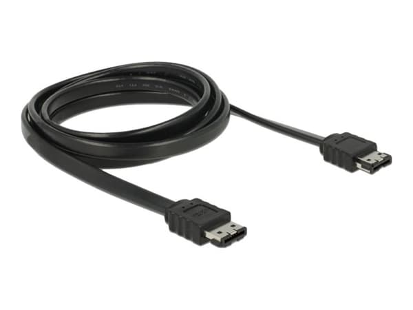 DeLOCK - eSATA-kabel - Serial ATA 150/300 - eSATA (R) til eSATA (R) - 2 cm - sort