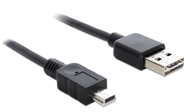 DeLOCK EASY-USB - USB-kabel - mini-USB typ B (han) till USB (han) - 1 m - sort