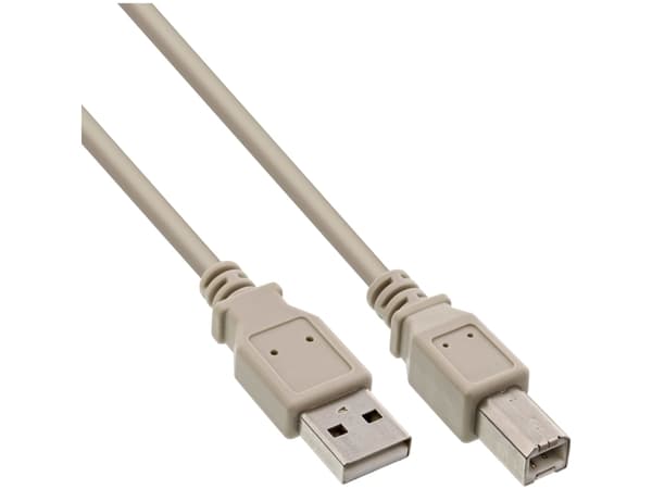 InLine 34555H, 5 m, USB A, USB B, Hane/Hane, 0,48 Gbit/s, Beige