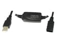Miniatyrbild 1 av 5: LogiLink 20M USB 2.0 - USB 2.0 M/F, 20 m, USB A, USB A, USB 2.0, Hane/Hona, Svart
