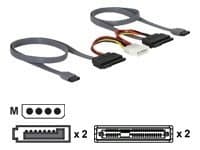 Delock SATA AllinOne cable SATAkabel Serial ATA 150/300 4pin intern strøm, SATA til