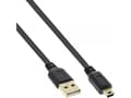Miniatyrbild 2 av 5: InLine 31850F, 5 m, USB A, Mini-USB B, USB 2.0, hane/kvinna, svart