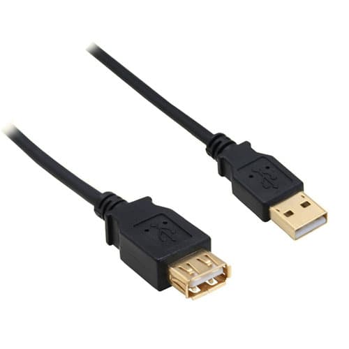 InLine 34618S, 2 m, USB A, USB A, Hane/Hona, 0,48 Gbit/s, Svart