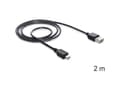 Miniatyrbild 5 av 5: Delock Easy - USB-kabel - USB (hane) vändbar till mini-USB typ B (hane) - USB 2.0 - 2 m - svart
