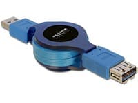 DeLOCK - USB-kaapeli - USB-tyyppi A (uros) - USB-tyyppi A (naaras) - USB 3.0 - 1,2 m - sisäänvedettävä