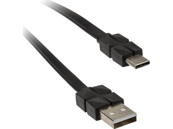 Akasa AK-CBUB43-03BK, 0,3 m, USB A, USB C, USB 2.0, 0,48 Gbit/s, Svart