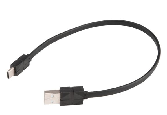 Akasa AK-CBUB43-03BK, 0,3 m, USB A, USB C, USB 2.0, 0,48 Gbit/s, Svart