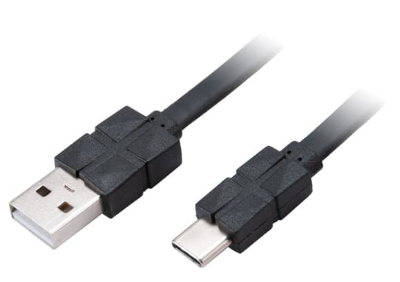 Akasa AK-CBUB43-03BK, 0,3 m, USB A, USB C, USB 2.0, 0,48 Gbit/s, Svart