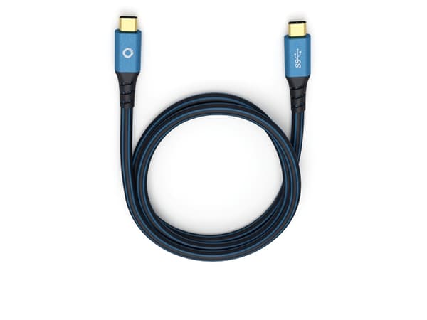 OEHLBACH 9351, 1 m, USB C, USB C, USB 3.2 Gen 1 (3.1 Gen 1), Blå