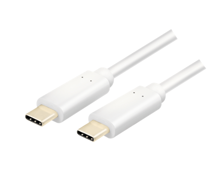 LogiLink - USB-kaapeli - USB-C (uros) - USB-C (uros) - USB 3.1 Gen 2 - 3 A - 1 m - valkoinen