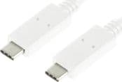 LogiLink - USB-kaapeli - USB-C (uros) - USB-C (uros) - USB 3.1 Gen 2 - 3 A - 1 m - valkoinen