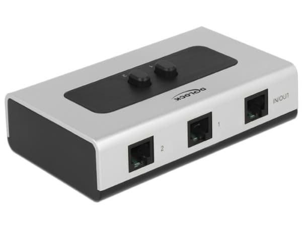 Delock Switch RJ11 - Switch - 2 x telefonledning - skrivbordsmodell