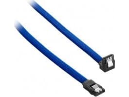 CableMod ModMesh - SATA-kabel - Serial ATA 150/300/600 - SATA (hunn) rettvinklet til SATA (hunn) - 30 cm - blå