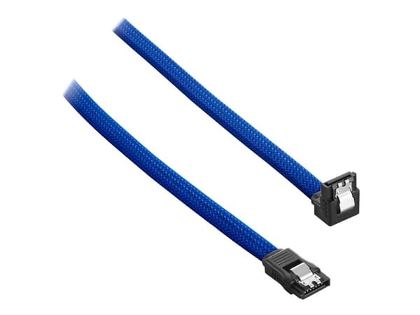 CableMod ModMesh - SATA-kabel - Serial ATA 150/300/600 - SATA (hunn) rettvinklet til SATA (hunn) - 30 cm - blå