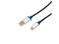 Miniatyrbild 1 av 5: LogiLink 1m, USB2.0-A/USB2.0 Micro-B, 1 m, USB A, Micro-USB B, USB 2.0, Hane/Hane, Svart