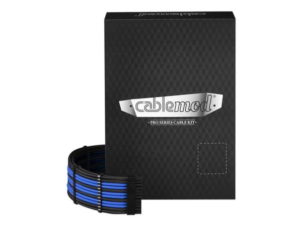 CableMod PRO ModMesh RT-Series Cable Kit - Strømkabelsett - svart, blå