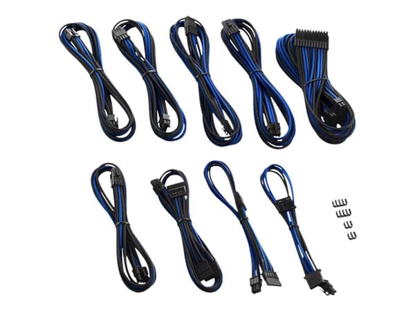 CableMod PRO ModMesh RT-Series Cable Kit - Strømkabelsett - svart, blå