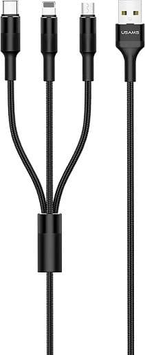 Kabel USB Usams USB-A - 1.5 m Czarny (SJ2193IN101)