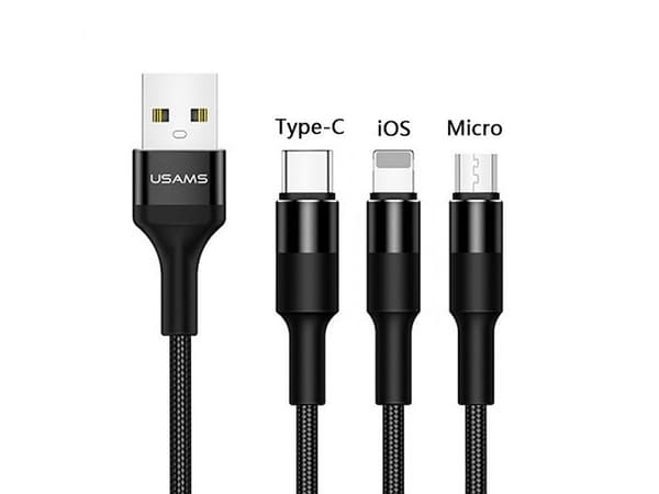 Kabel USB Usams USB-A - 1.5 m Czarny (SJ2193IN101)