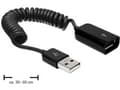 Miniatyrbild 4 av 5: Delock - USB-förlängningskabel - USB (hane) till USB (hona) - 60 cm - lindad - svart
