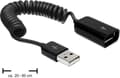 Miniatyrbild 5 av 5: Delock - USB-förlängningskabel - USB (hane) till USB (hona) - 60 cm - lindad - svart