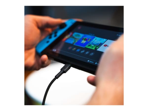 Green Cell GC Ray - USB-kabel - 24 pin USB-C (hane) grön LED-belysning till USB (hane) - 1.2 m - svart
